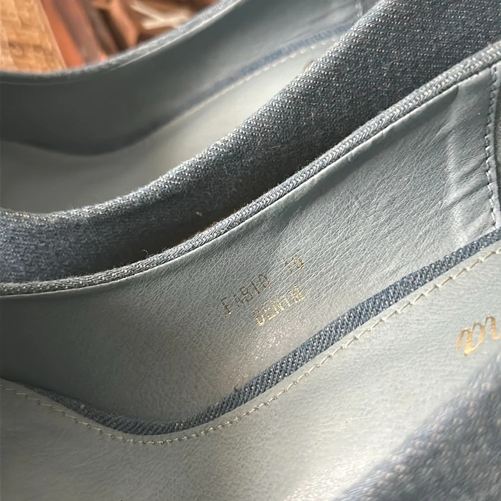 Bella Luna denim closed toe high heels size 10 - Picture 7 of 10